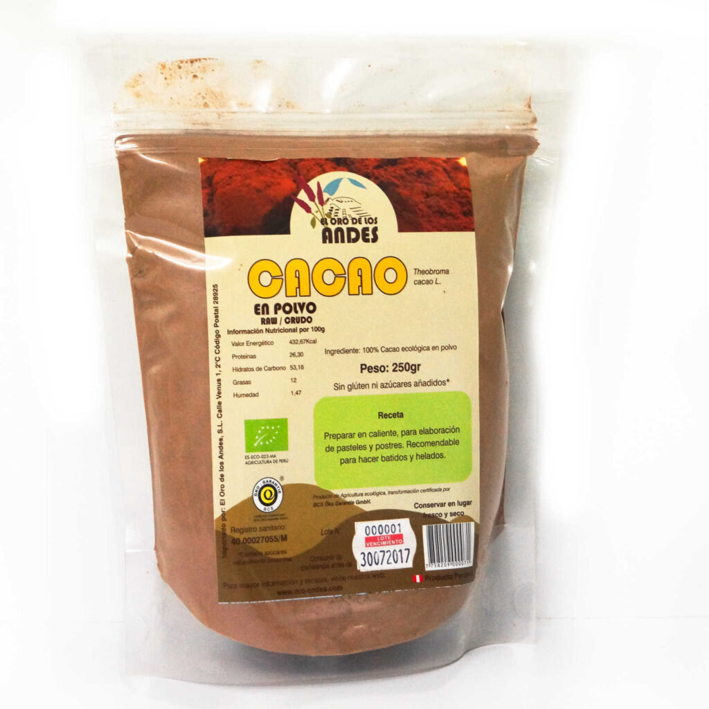 cacaoenpolvo250gramos El Oro de Los Andes Alimentación Ecológica