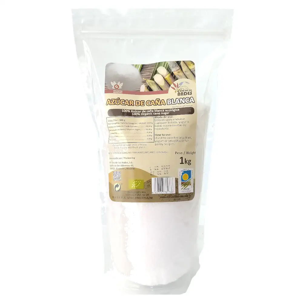 Azúcar blanca de caña ecológica