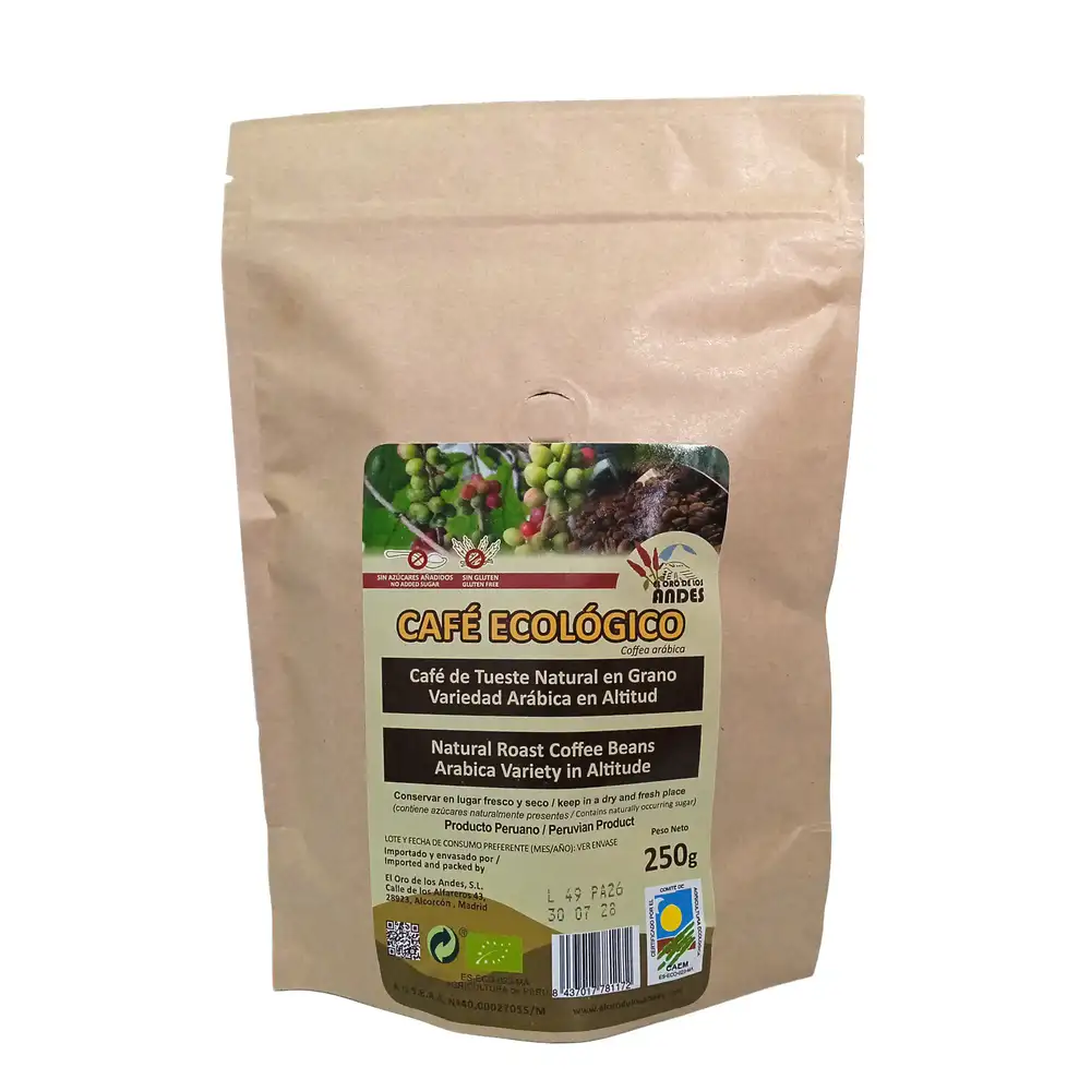 Café de tueste natural en grano variedad arábica en altitud