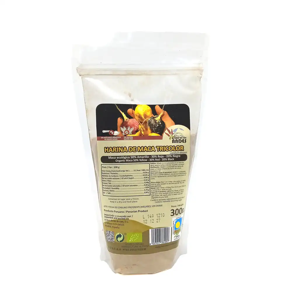 Harina de maca ecológica tgricolor 300 grs