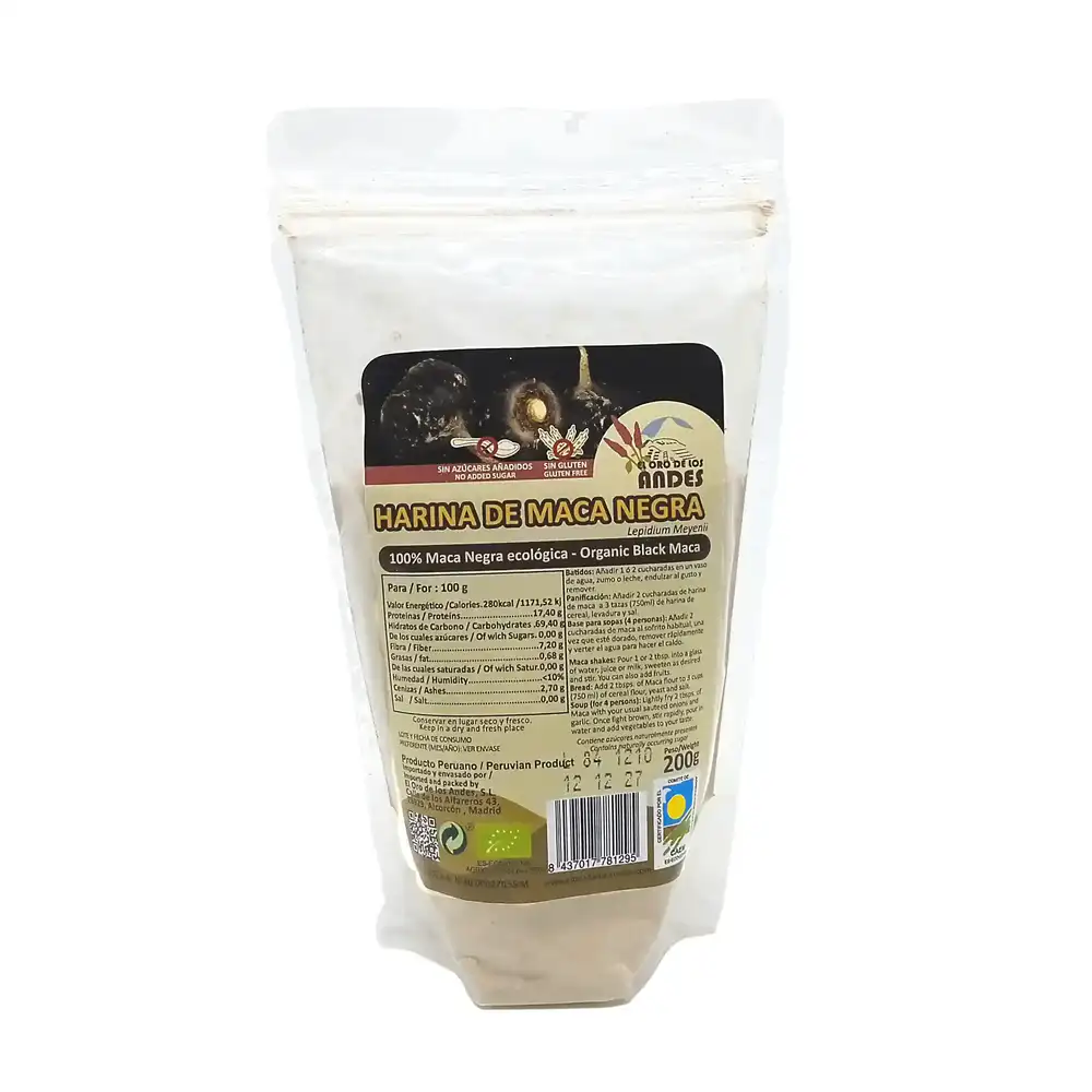 Harina de maca negra ecológica 200 grs.