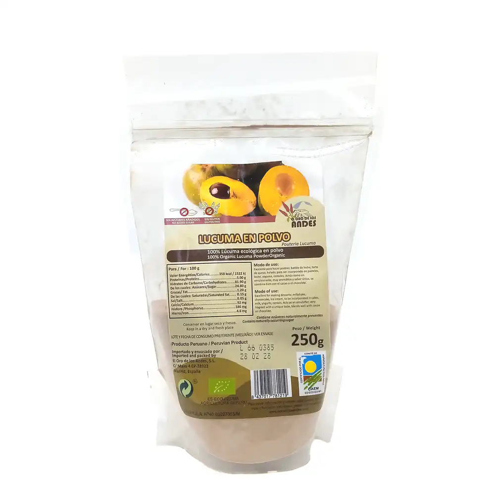 Lúcuma en polvo ecológica 250 grs