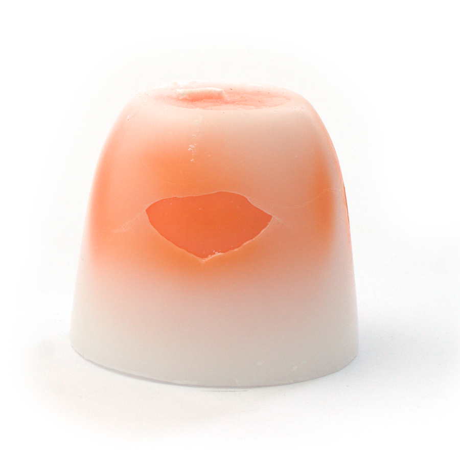 Velas emocionales de uso energético artesanas 100% vegetales naranja pequeña