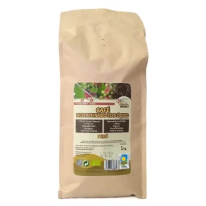 Cafe ecológico en grano descafeinado 1 kilo PERU
