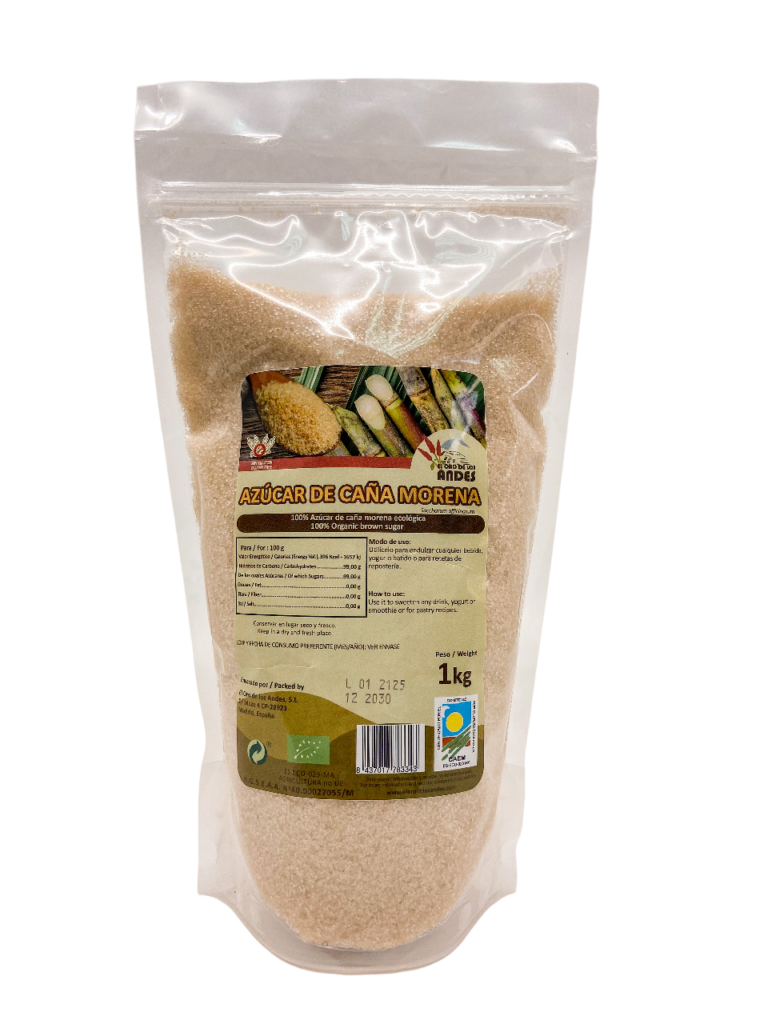 Azúcar de caña morena 1kg.