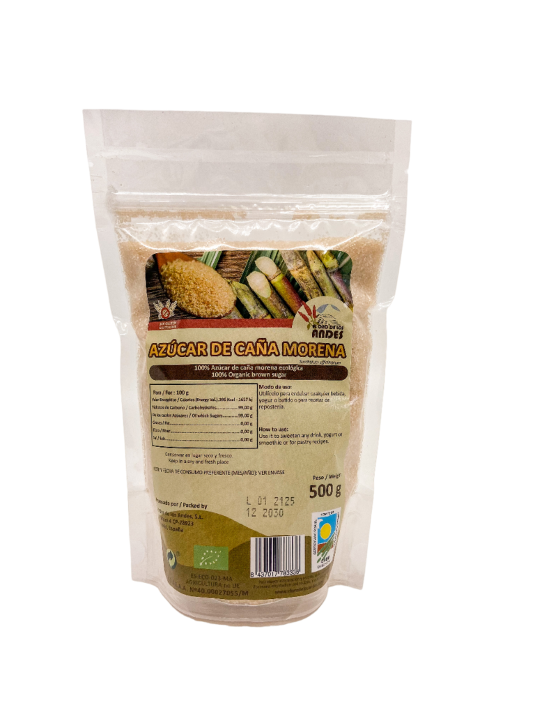 Azúcar de caña morena 500g