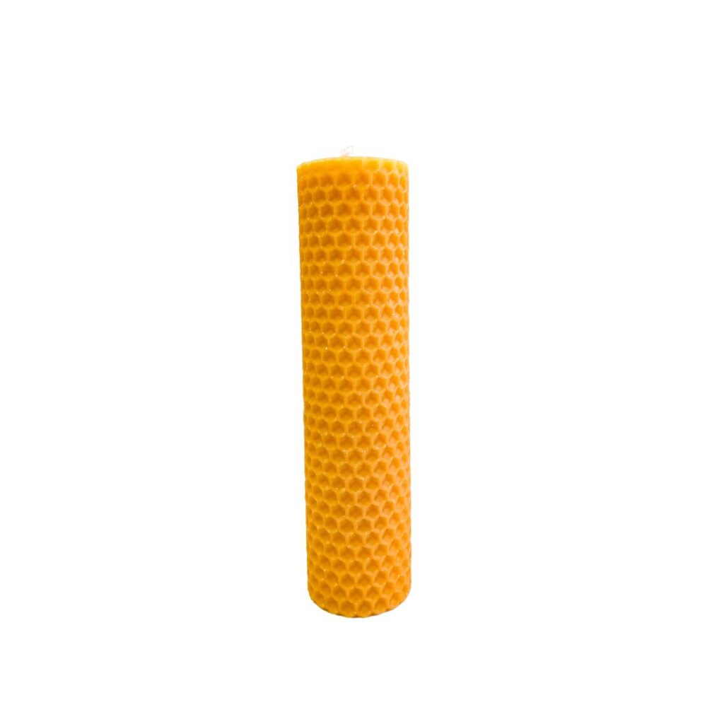 Vela de cera de abeja de 15cm, 4cm diámetro