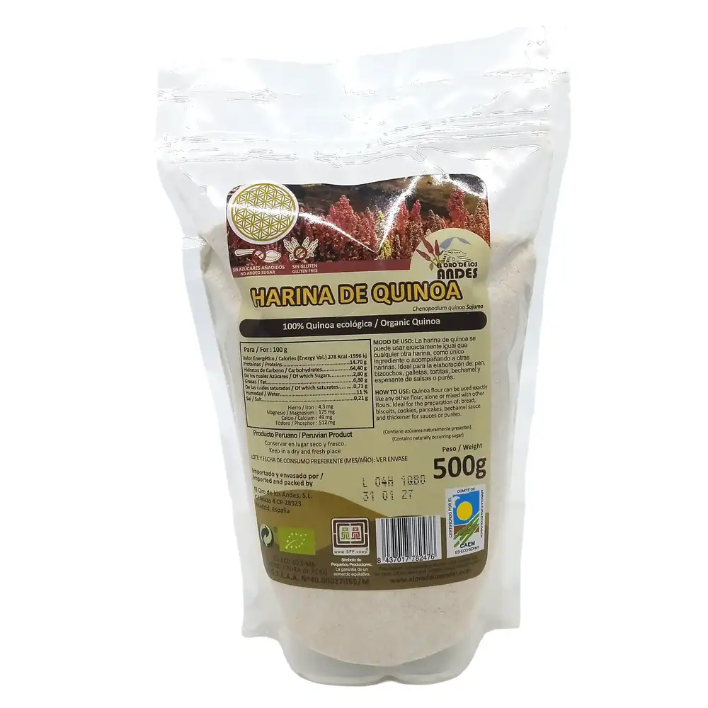 Harina de Quinoa Blanca Ecológica 500gr