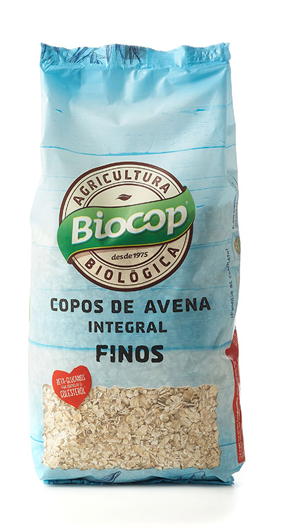 Copos de avena integral finos Biocop 500 g