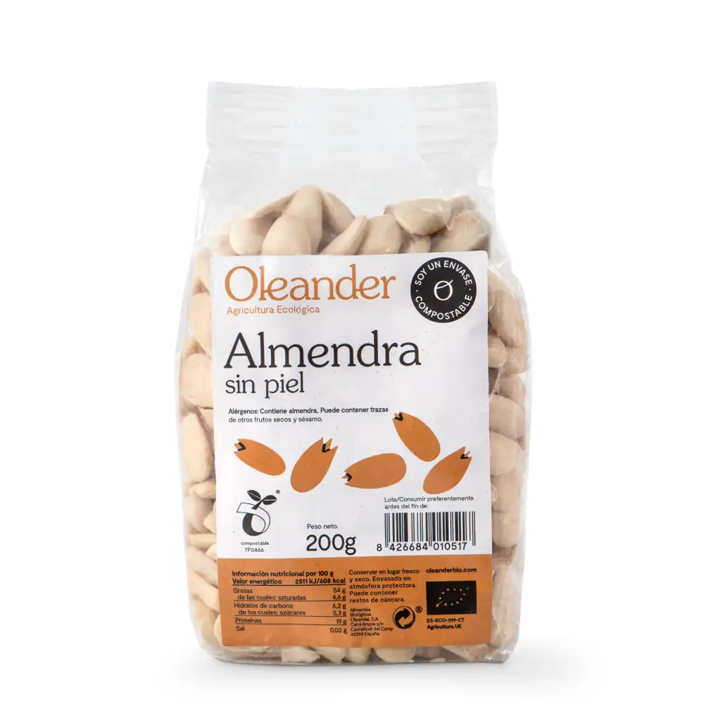 Almendra Repelada 12/14 Bio 200g Oleander